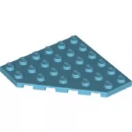 6106c156 - LEGO közepes azúr lap 6 x 6 méretű, lecsapott sarokkal