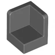 6231c85 - LEGO sötétszürke lap 1 x 1 x 1 sarok fal