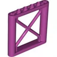 64448c71 - LEGO magenta állvány 1 x 6 x 5 méretű átlós merevítővel