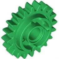 81346c6 - LEGO zöld technic fogaskerék 20 fogas, mindék oldalon fogas peremmel