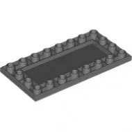 83496c85 - LEGO sötétszürke inverz csempe 4 x 8 méretű, a szélén bütykökkel