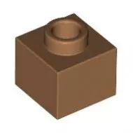 86996c150 - LEGO közepes nugát kocka 1 x 1 x 2/3 méretű nyitott bütyökkel