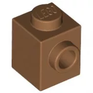 87087c150 - LEGO közepes nugát kocka 1 x 1 méretű oldalán 1 bütyökkel