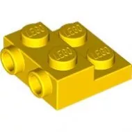 99206c3 - LEGO sárga lap 2 x 2 x 2/3 méretű, 2 bütyökkel az oldalán