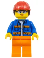 cty1402 - LEGO CITY minifigura, építőipari munkásnő