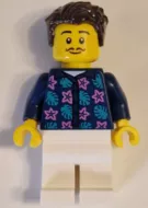 cty1621 - LEGO minifigura férfi, színes ingben