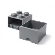40051754 - LEGO Fiókos tároló doboz 4 - sötétszürke színben