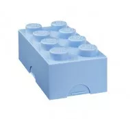 40231736 LEGO Tároló doboz 2x4-es, uzsonnás doboz, világoskék színben
