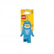 LGL-KE155 - LEGO Minifigurák Cápajelmezes fiú világító kulcstartó