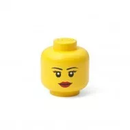 40331725 LEGO Tároló doboz Minifigura fej alakú, sárga lány mintával, mini méretben