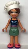 frnd539 - LEGO Friends Olivia homokzöld szoknyában, séf sapkában