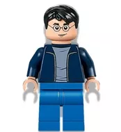hp338 - LEGO Harry Potter minifigura - Harry Potter, sötétkék pulcsi, kék nadrág
