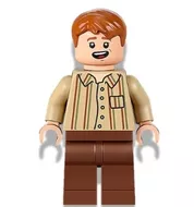 hp342- LEGO Harry Potter minifigura - Fred Weasley, csíkos ing