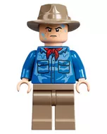 jw096 - LEGO Jurassic World Alan Grant minifigura, vízfoltokkal