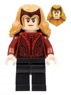 sh831 - LEGO Superheroes Skarlát Boszorkány minifigura, közepesen hosszú haj tiarával