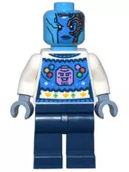 sh835 - LEGO Superheroes Nebula minifigura, karácsonyi pulcsiban