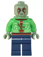 sh837 - LEGO Superheroes Drax minifigura, karácsonyi pulcsiban
