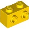 11211c3 - LEGO sárga kocka 2 x 1 méretű oldalán 2 bütyökkel