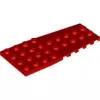 14181c5 - LEGO piros lap 4 x 9 méretű, 2 oldalon lecsapott