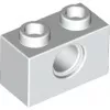 3700c1 - LEGO fehér technic kocka 1 x 2 méretű, lyukkal