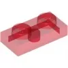 3023c17 - LEGO átlátszó piros lap 1 x 2 méretű