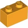 3004c110 - LEGO élénk világos narancssárga kocka 1 x 2 méretű