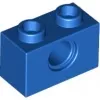 3700c7 - LEGO kék technic kocka 1 x 2 méretű, lyukkal