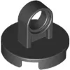 74698c11 - LEGO fekete kerek csempe, 2 x 2 méretű vastag emelő gyűrűvel