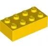 3001c3 - LEGO sárga kocka 2 x 4 méretű