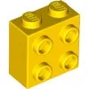 22885c3 - LEGO sárga kocka 1 x 2 x 1 2/3 méretű oldalán 4 bütyökkel