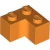 2357c4 - LEGO narancssárga kocka 2 x 2 méretű, sarok