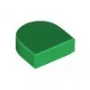 24246c6 - LEGO zöld csempe félkör kiegészítéssel 1 x 1 méretű