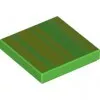 3068bpb1389c36 - LEGO élénk zöld csempe 2 x 2 méretű, Pixels Csatorna mintával