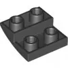 32803c11 - LEGO fekete lejtő 2 x 2 méretű, íves, inverz