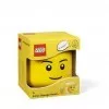 40321724 LEGO Tároló doboz Minifigura fej alakú, sárga fiú mintával, L-es méretben