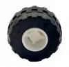 6014bc04c1 - LEGO fehér kerék 11mm átm. x 12mm, fekete 24 x 12 R abronccsal