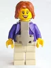 cty1262 - LEGO minifigura kempingező anyuka, bébihordozóval