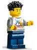 cty1340 - LEGO City férfi minifigura, színes hegy mintás póló, sötétkék nadrág, fekete haj