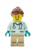 cty1532 - LEGO minifigura állatorvosnő világos aqua felsőben