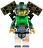 cty1696 - LEGO minifigura Asztronauta zöld űrruhában napelemekkel