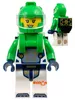 cty1698 - LEGO minifigura Asztronauta nő zöld űrruhában