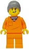 cty1699 - LEGO minifigura rab, narancssárga ruhában