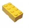 40231732 LEGO Tároló doboz 2x4-es, uzsonnás doboz, sárga színben
