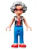 frnd489 - LEGO Friends Dottie minifigura kék nadrágban és piros cipőben