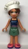 frnd539 - LEGO Friends Olivia homokzöld szoknyában, séf sapkában