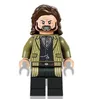 hp337 - LEGO Harry Potter minifigura - Sirius Black, sötétbarna haj, zöld kabát