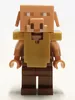 min097 - LEGO Minecraft Piglin minifigura vörösesbarna lábak, gyöngyház arany páncél